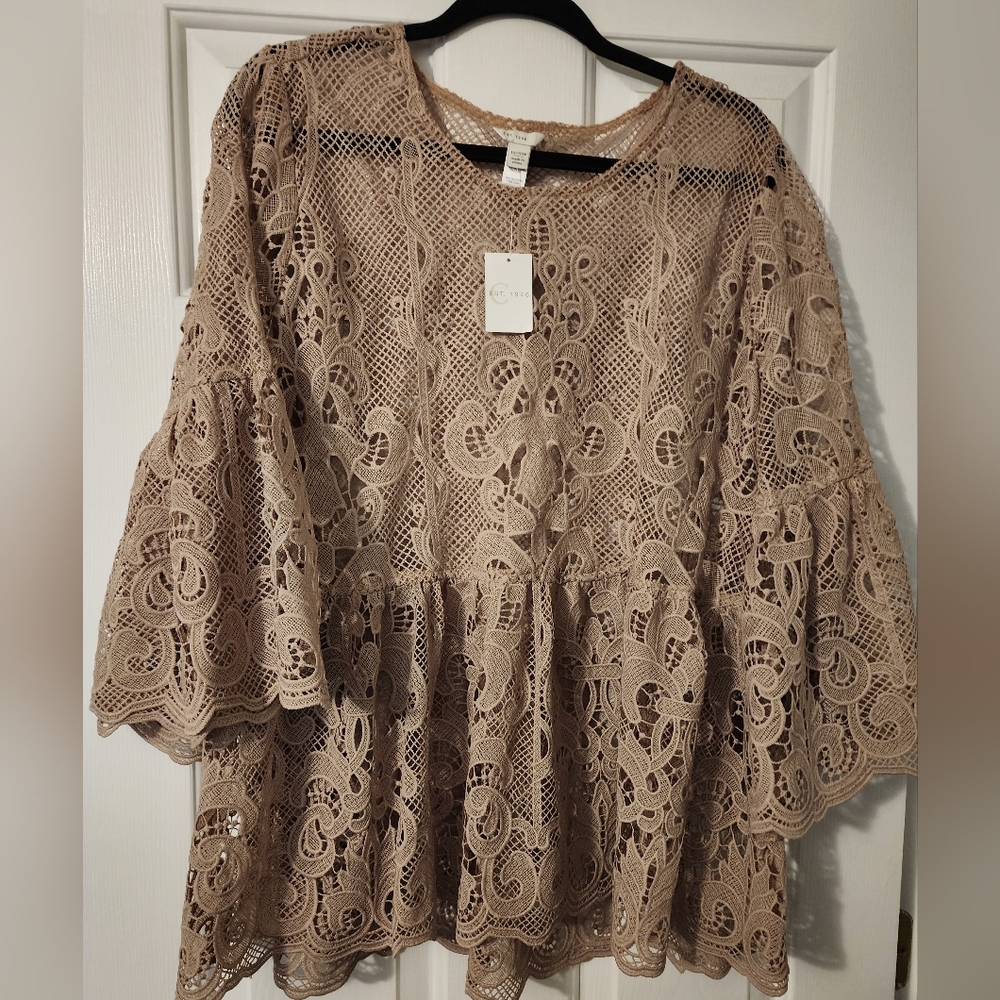 Est. 1948, 18/20, Tan Blouse